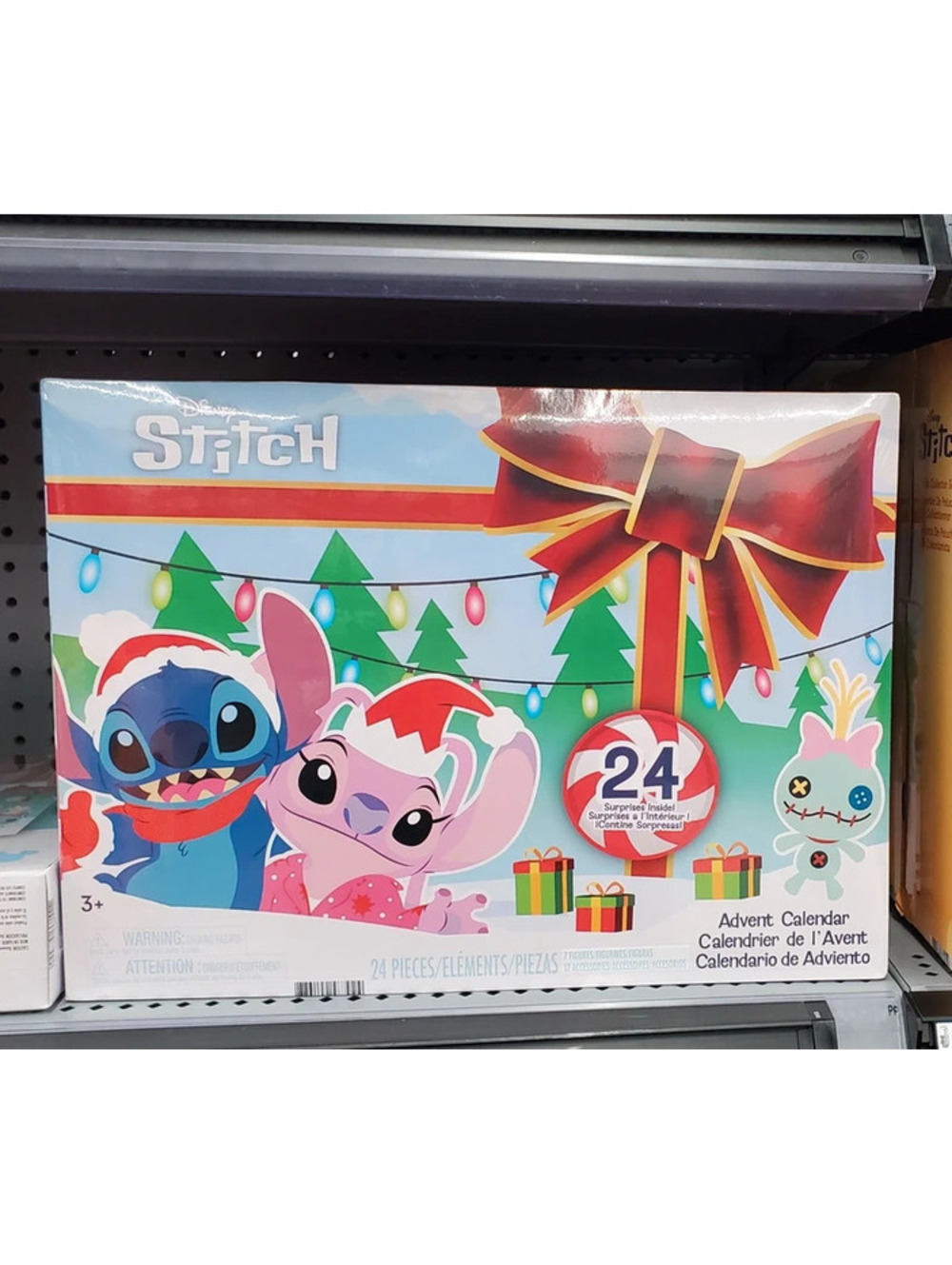 Disney Stitch Advent Calendar 24 Surprises Figures & Holiday Accessories New